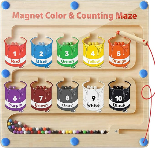 Magnetic Color and Number Maze