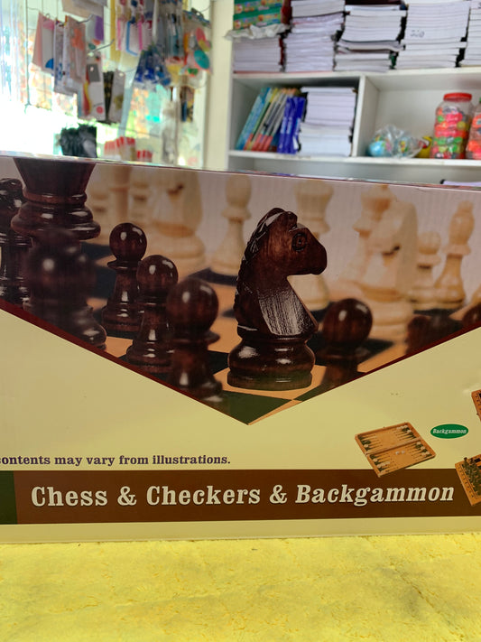 Wooden Chess With Wooden Accessories